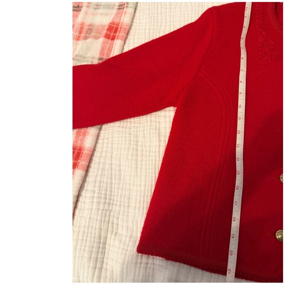 Vintage‎ Pendleton Boiled Red Wool Jacket Petite Small Embroidery Ornate Buttons - Picture 10 of 12